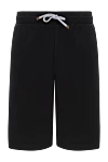 Brunello Cucinelli Shorts made of cotton and polyamide for men black - Closure: drawstring, zipper. 93% cotton, 7% polyamide. two front pockets, two back pockets. Country of manufacture: Italy. Care: specialized cleaning - photo 1