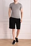 Shorts made of cotton and polyamide for men black Brunello Cucinelli - Closure: drawstring, zipper. 93% cotton, 7% polyamide. two front pockets, two back pockets. Country of manufacture: Italy. Care: specialized cleaning - photo 2