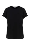 Brunello Cucinelli T-shirt made of cotton and elastane for women black - 93% cotton, 7% elastane. Country of manufacture: Italy. Care: specialized cleaning - photo 1