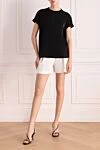 T-shirt made of cotton and elastane for women black Brunello Cucinelli - 93% cotton, 7% elastane. Country of manufacture: Italy. Care: specialized cleaning - photo 2