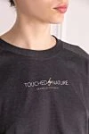 Brunello Cucinelli Women's gray cotton T-shirt - brand logo. 100% cotton. Country of manufacture: Italy. Care: specialized cleaning - photo 5
