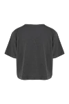 Women's gray cotton T-shirt Brunello Cucinelli - brand logo. 100% cotton. Country of manufacture: Italy. Care: specialized cleaning - photo 6