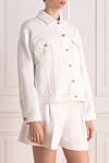 Brunello Cucinelli Denim jacket made of cotton and elastane for women white - 98% cotton, 2% elastane. Closure: buttons. two chest pockets. Country of manufacture: Italy. Care: specialized cleaning - photo 3