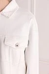 Brunello Cucinelli Denim jacket made of cotton and elastane for women white - 98% cotton, 2% elastane. Closure: buttons. two chest pockets. Country of manufacture: Italy. Care: specialized cleaning - photo 5