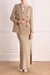 Beige cotton jacket for women Brunello Cucinelli - 100% cotton. Closure: buttons. two side pockets, one chest pocket. Country of manufacture: Italy. Care: specialized cleaning - photo 2
