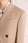 Brunello Cucinelli Beige cotton jacket for women - 100% cotton. Closure: buttons. two side pockets, one chest pocket. Country of manufacture: Italy. Care: specialized cleaning - photo 5