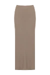 Brunello Cucinelli Юбка maxi из вискозы и льна женская бежевая бежевая - цветочный узор. 73% вискоза? 27% лен. два задних кармана. Страна производитель: Италия. Уход: специализированная чистка - фото 1