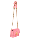 Balmain Women's leather bag pink - sign Balmain Paris 1945. 100% lamb leather. Closure: flap with magnetic clasp. Handle: leather bound chain handle. Size: 19 x 11.5 x 6.5 cm. Country of manufacture: Italy. Care: specialized cleaning - photo 3