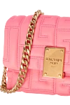 Balmain Women's leather bag pink - sign Balmain Paris 1945. 100% lamb leather. Closure: flap with magnetic clasp. Handle: leather bound chain handle. Size: 19 x 11.5 x 6.5 cm. Country of manufacture: Italy. Care: specialized cleaning - photo 5