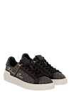 Balmain Women's brown polyurethane and cotton snickers - brand logo. 84% polyurethane, 16% cotton. Closure: laces. Country of manufacture: Italy. Care: specialized cleaning - photo 3