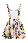 Women's dress white Dolce & Gabbana - floral pattern. 70% cotton, 25% polyamide, 5% elastane. Closure: zipper. Country of manufacture: Italy. Care: specialized cleaning - photo 6