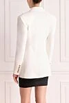 Жакет з віскози та еластану жіночий білий. Balmain - 97% бавовна, 3% еластан. гудзик. дві передні кишені. Країна виробник: Франция. Догляд: спеціалізоване чищення - фото 4