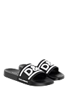 Dolce & Gabbana Rubber slippers for men black - brand logo . 100% rubber. Country of manufacture: Italy. Care: specialized cleaning - photo 3