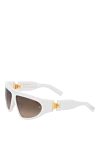 Balmain Women's sunglasses for sun protection white - logo on frame . plastic. brown. Country of manufacture: Italy. Care: specialized cleaning - photo 3