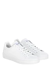 Dolce & Gabbana White leather sneakers for men - brand logo. 100% genuine leather. Closure: laces. Country of manufacture: Italy. Care: specialized cleaning - photo 3