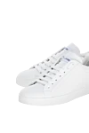 Dolce & Gabbana White leather sneakers for men - brand logo. 100% genuine leather. Closure: laces. Country of manufacture: Italy. Care: specialized cleaning - photo 5