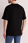 Men's black cotton T-shirt with logo Dolce & Gabbana - brand logo. 100% cotton. Country of manufacture: Italy. Care: specialized cleaning - photo 4