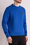 Dolce & Gabbana Cotton sweatshirt for men blue - brand logo. 100% cotton. Country of manufacture: Italy. Care: specialized cleaning - photo 3