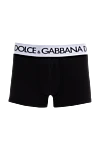 Dolce & Gabbana Боксеры черные мужские из хлопка и эластана. - логотип бренда. 95% хлопок, 5% эластан. Страна производитель: Италия. Уход: специализированная чистка - фото 1