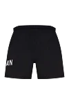 Men's black polyester shorts with logo Balmain - brand logo. 100% polyester. Closure: drawstring. two side pockets. Country of manufacture: Italy. Care: specialized cleaning - photo 6