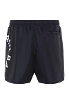 Men's black polyester beach shorts Balmain - brand logo. 100% polyester. Closure: drawstring. two front pockets. Country of manufacture: Italy. Care: specialized cleaning - photo 6