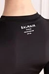 Світшот з поліаміду та еластану жіночий чорний Balmain - логотип бренду. 82% поліамід, 18% еластан. Країна виробник: Італія. Догляд: спеціалізоване чищення - фото 6