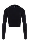 Balmain Sweatshirt made of polyamide and elastane for women black - brand logo. 82% polyamide, 18% elastane. Country of manufacture: Italy. Care: specialized cleaning - photo 7