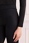 Balmain Leggings made of polyamide and elastane for women black - brand logo. 80% polyamide, 20% elastane. Country of manufacture: Italy. Care: specialized cleaning - photo 5