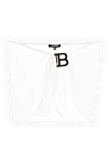 Balmain Women's white two-piece swimsuit made of polyamide and elastane - brand logo. 80% polyamide, 20% elastane. Country of manufacture: Italy. Care: specialized cleaning - photo 1