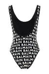 Swimsuit compatible with polyamide and elastane women's black Balmain - brand logo. 80% polyamide, 20% elastane. Country of manufacture: Italy. Care: specialized cleaning - photo 6