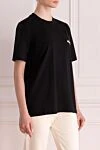 MSGM T-shirt for women black - brand logo. 100% cotton. Country of manufacture: Italy. Care: specialized cleaning - photo 3