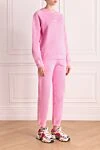 MSGM Walking suit made of cotton for women pink - brand logo. 100% cotton. Cutmans: two side pockets. Country of manufacture: Italy. Care: specialized cleaning - photo 3