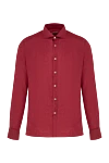 Alessandro Gherardi Men's linen shirt in burgundy - 100% linen. Closure: buttons. Country of manufacture: Italy. Care: specialized cleaning - photo 1