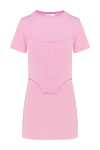 Giuseppe Di Morabito Pink cotton dress for women - brand logo. 100% cotton. Closure: zipper. Country of manufacture: Italy. Care: specialized cleaning - photo 1