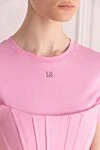 Giuseppe Di Morabito Pink cotton dress for women - brand logo. 100% cotton. Closure: zipper. Country of manufacture: Italy. Care: specialized cleaning - photo 5