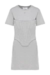 Giuseppe Di Morabito Women's gray cotton dress - 100% cotton. Closure: zipper. Country of manufacture: Italy. Care: specialized cleaning - photo 1