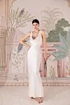 Women's white cotton dress Giuseppe Di Morabito - 61% acetate, 34% viscose, 5% elastane. Country of manufacture: Italy. Care: specialized cleaning - photo 8