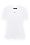 Dolce & Gabbana T-shirt for women white - brand logo. 100% cotton. Country of manufacture: Italy. Care: specialized cleaning - photo 1