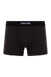 Tom Ford Boxer briefs made of cotton and elastane for men gray - brand logo. 95% cotton, 5% elastane. Country of manufacture: Italy. Care: specialized cleaning - photo 1