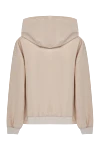 Cardigan for women beige Peserico - hood. 38% polyamide, 33% linen, 29% cotton. Closure: zipper. two side pockets. Country of manufacture: Italy. Care: specialized cleaning - photo 6