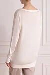 Linen and silk jumper for women white Brunello Cucinelli - 75% linen, 25% silk. Country of manufacture: Italy. Care: specialized cleaning - photo 4