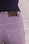 Brunello Cucinelli Jeans made of cotton and elastane purple for women - 100% cotton. Closure: button, zipper. two side, two back pockets. Country of manufacture: Italy. Care: specialized cleaning - photo 5