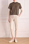 Beige cotton and elastane pants for women Brunello Cucinelli - 97% cotton, 3% elastane. buttons, zipper. two side, two back pockets. Country of manufacture: Italy. Care: specialized cleaning - photo 2