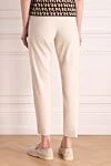 Beige cotton and elastane pants for women Brunello Cucinelli - 97% cotton, 3% elastane. buttons, zipper. two side, two back pockets. Country of manufacture: Italy. Care: specialized cleaning - photo 4