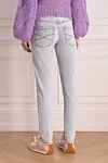 Джинсы из хлопка женские голубые Brunello Cucinelli - обработка Stone wash. 100% хлопок. молния, пуговица. два боковых, два задних кармана. Страна производитель: Италия. Уход: специализированная чистка - фото 4