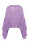 Women's purple jumper with logo pattern Loewe - brand logo pattern. 70% mohair, 24% polyester, 6% polyamide. Country of manufacture: Italy. Care: specialized cleaning - photo 6