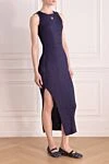 Loewe Women's purple knitted dress - brand logo. 69% viscose, 21% polyester, 10% polyamide. Country of manufacture: Italy. Care: specialized cleaning - photo 3