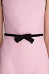 Платье из шерсти и шелка женское розовое Valentino - бант, контрастная окантовка. 65% шерсть, 35% шелк. молния. Страна производитель: Италия. Уход: специализированная чистка - фото 6