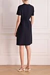 Платье из шерсти и шелка женское черное Valentino - логотип бренда. 65% шерсть, 35% шелк. молния. два боковых кармана. Страна производитель: Италия. Уход: специализированная чистка - фото 4