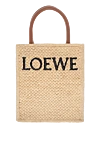 Loewe Сумка повседневная из соломки женская желтая - логотип бренда. 100% соломка. Страна производитель: Испания. Уход: специализированная чистка - фото 1